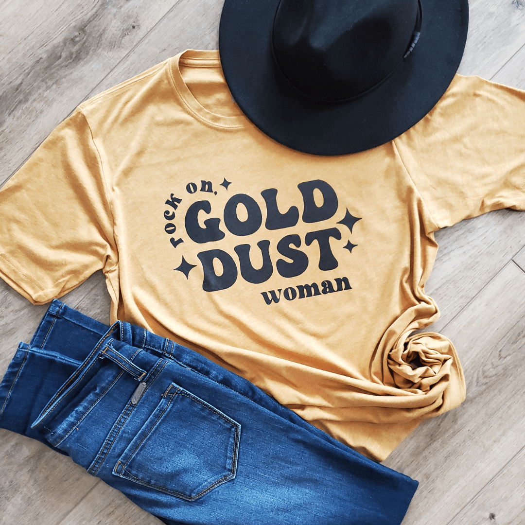 Rock On Gold Dust Woman Graphic Tee - Foxy’s