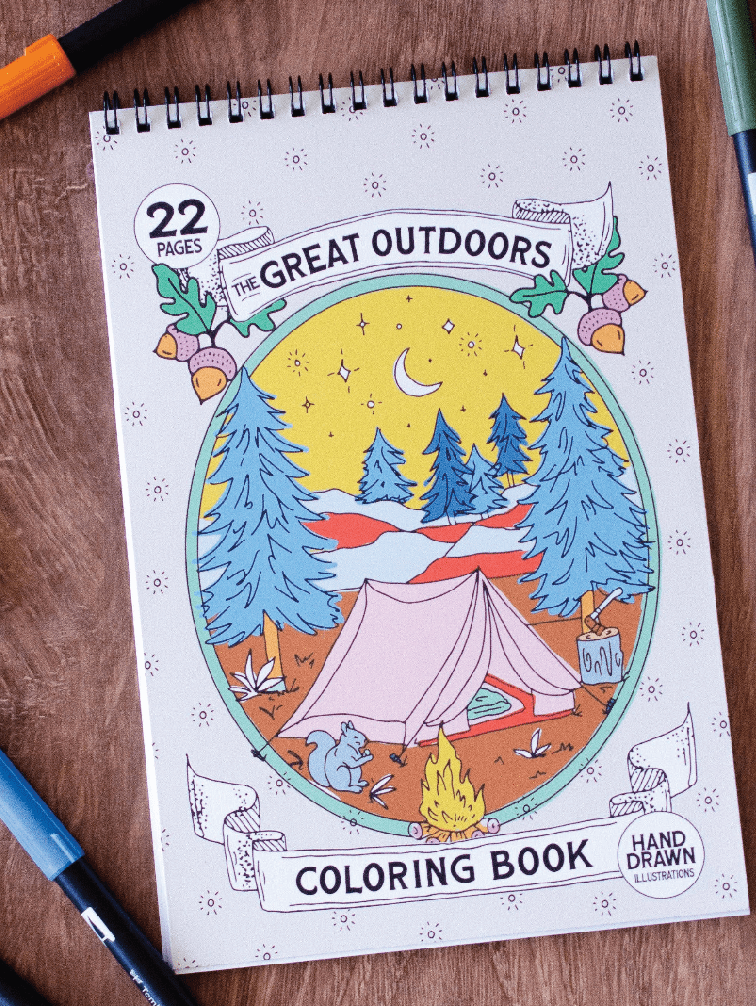 Outdoor Adventure Premium Coloring Book - Foxy’s