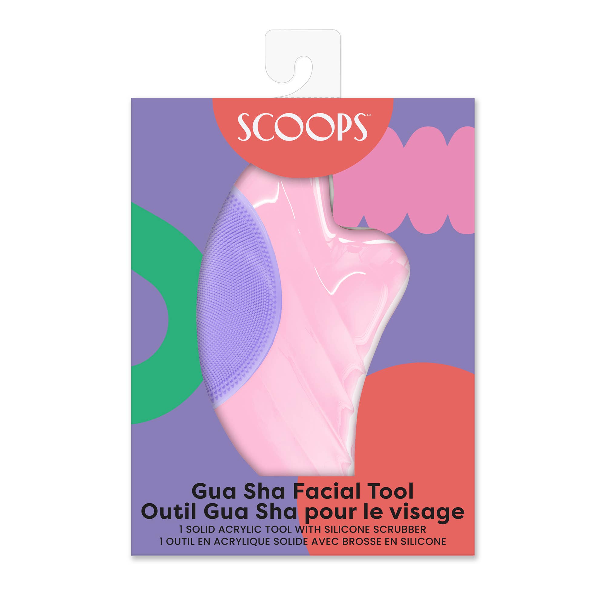 SCOOPS Beauty Gua Sha Facial Tool, Purple Doodles - Foxy’s