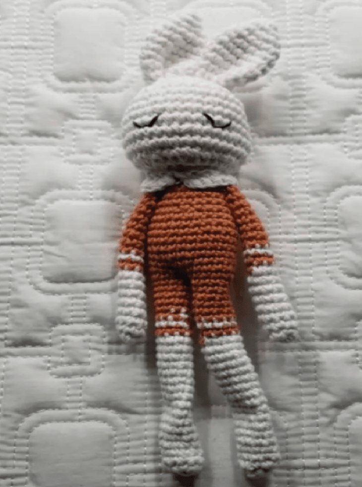 Handmade Knitted Bunny Rattle - Safe & Cuddly Baby Toy - Foxy’s