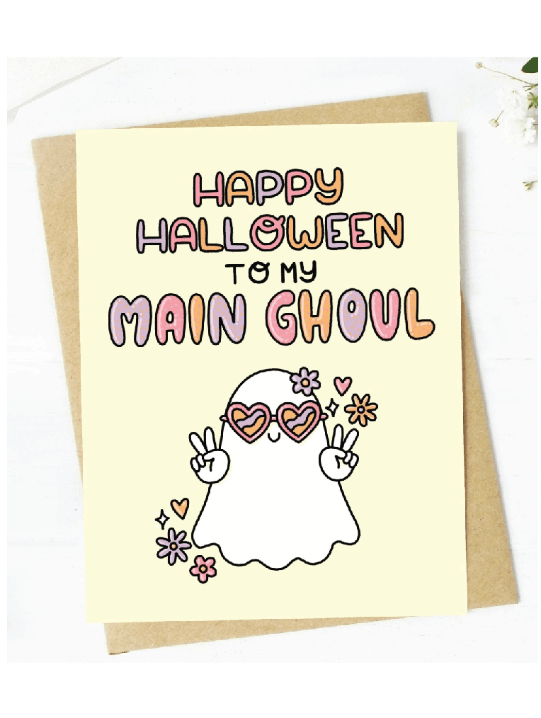 "Happy Halloween To My Main Ghoul" Greeting Card - Foxy’s