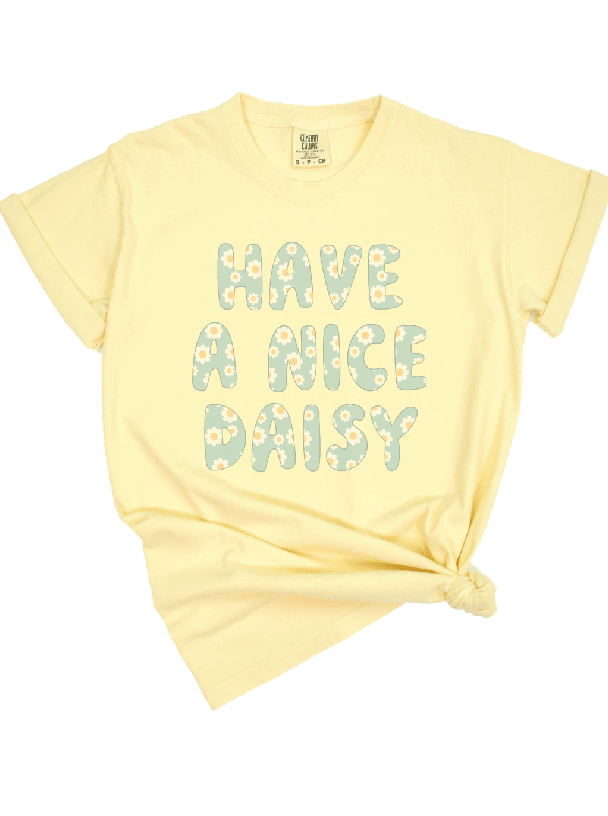 Girls' Daisy Dreams Tee - Butter Yellow Comfort Colors - Foxy's Leotards - Foxy’s