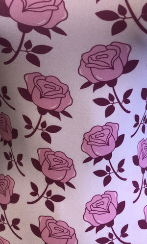 Pink rose lycra fabric