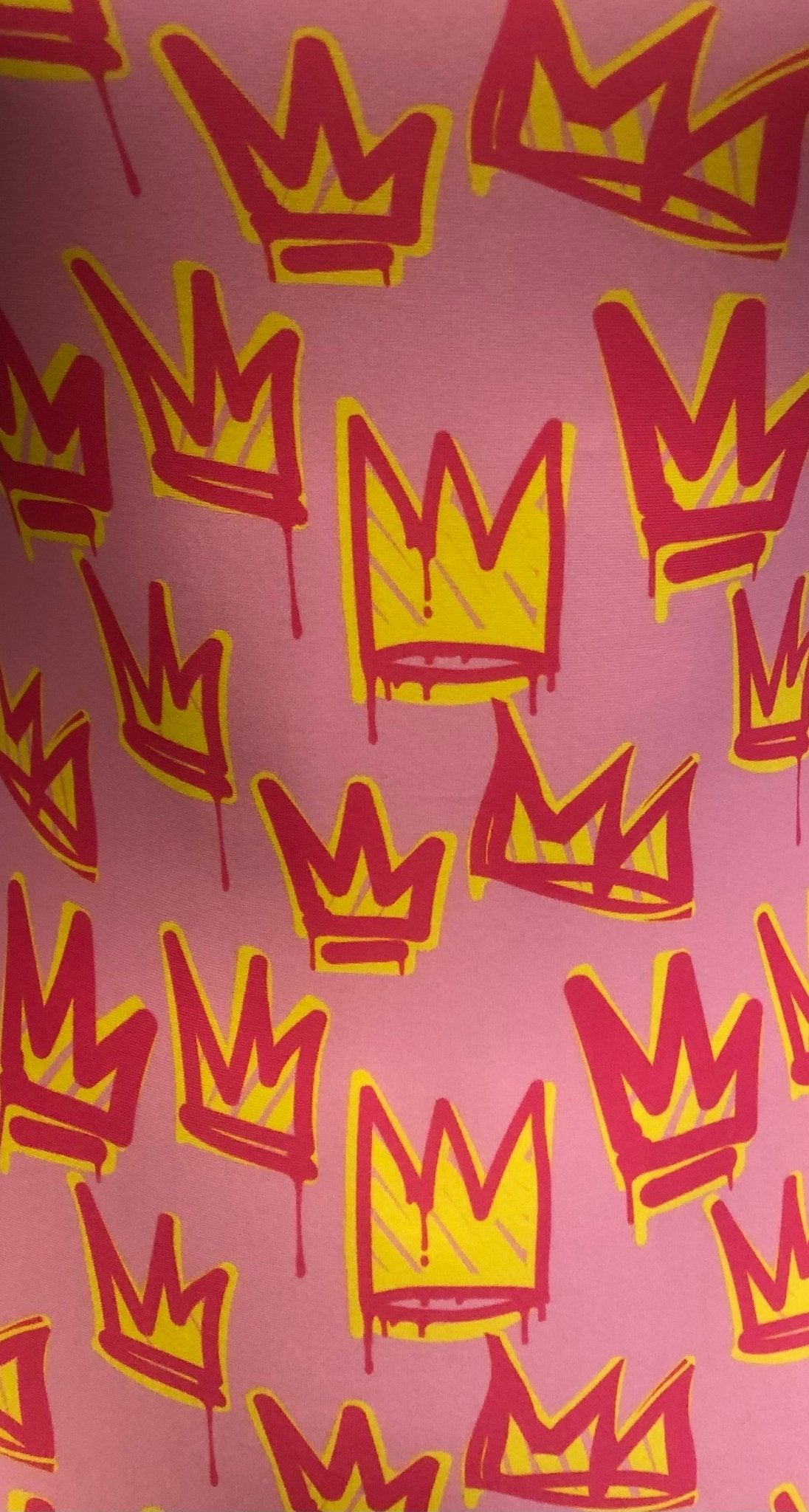 Queen of the Beam Leotard - Gymnastics & Dance - Foxy's Leos - Sparkly Pink & Gold Crown Design - Foxy’s