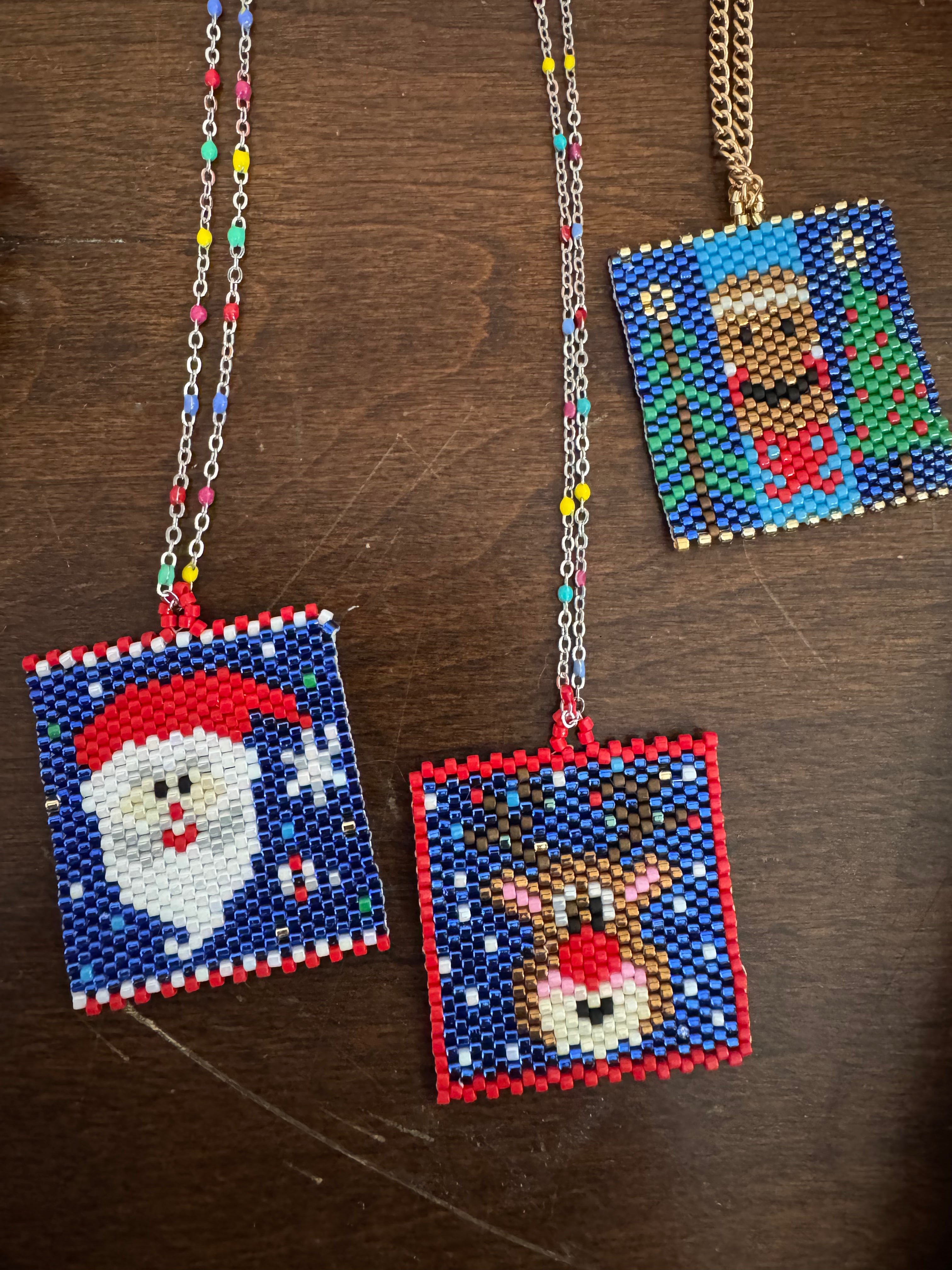 Peyote Stitched Christmas Ornaments