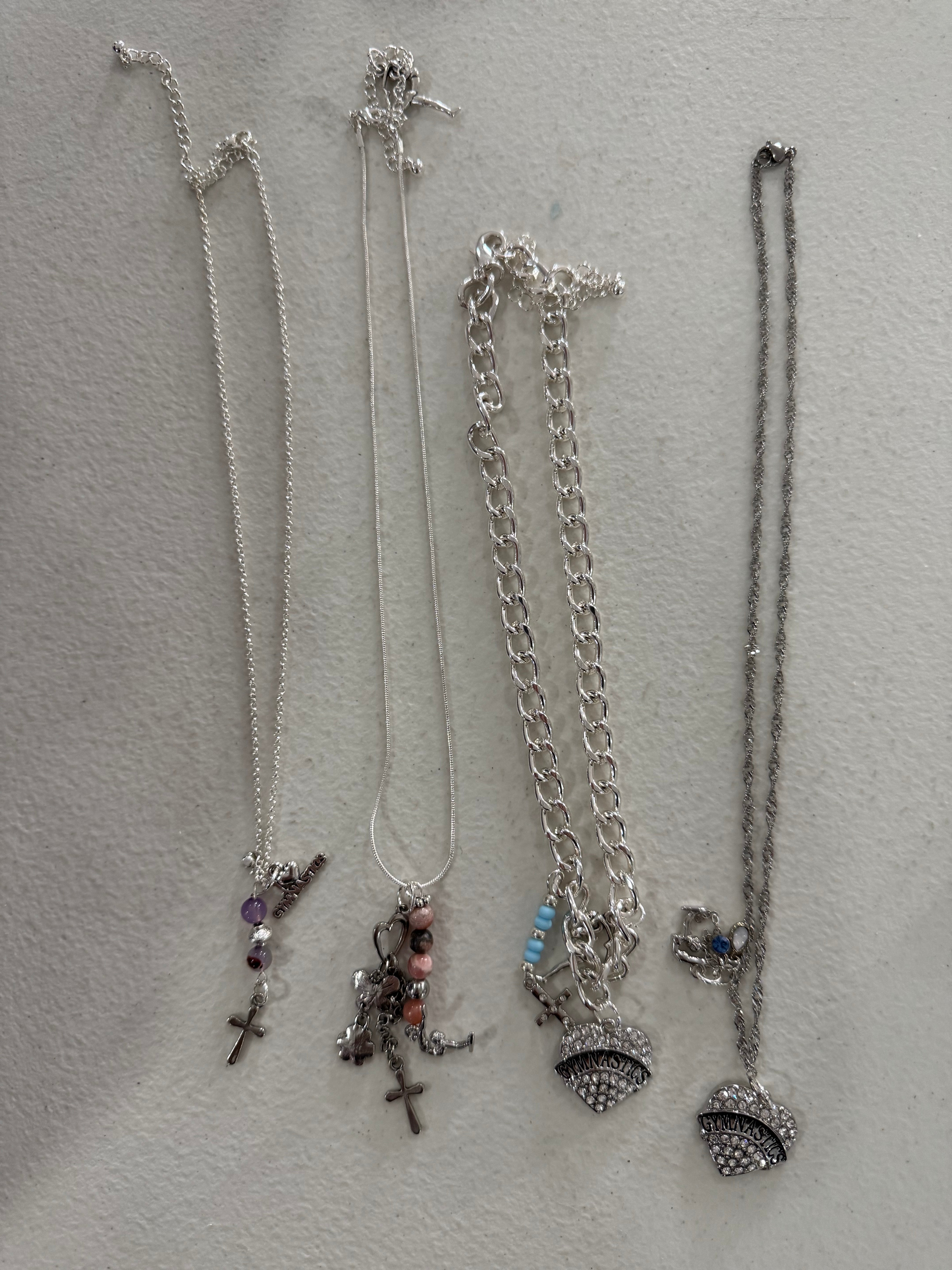 Gymnastics sterling silver necklace