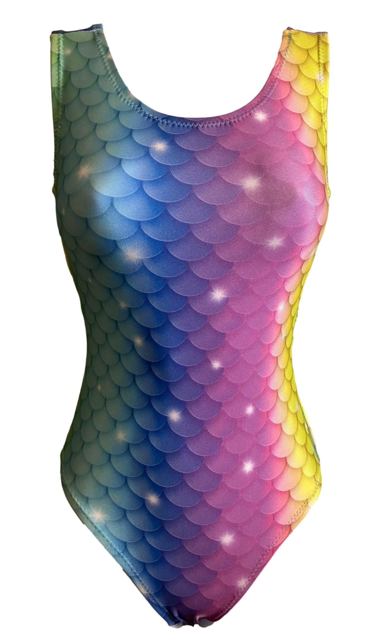 Mermaid Glow Gymnastics Leotard for Girls - Sparkly Dance Leo by Foxy's - Foxy’s