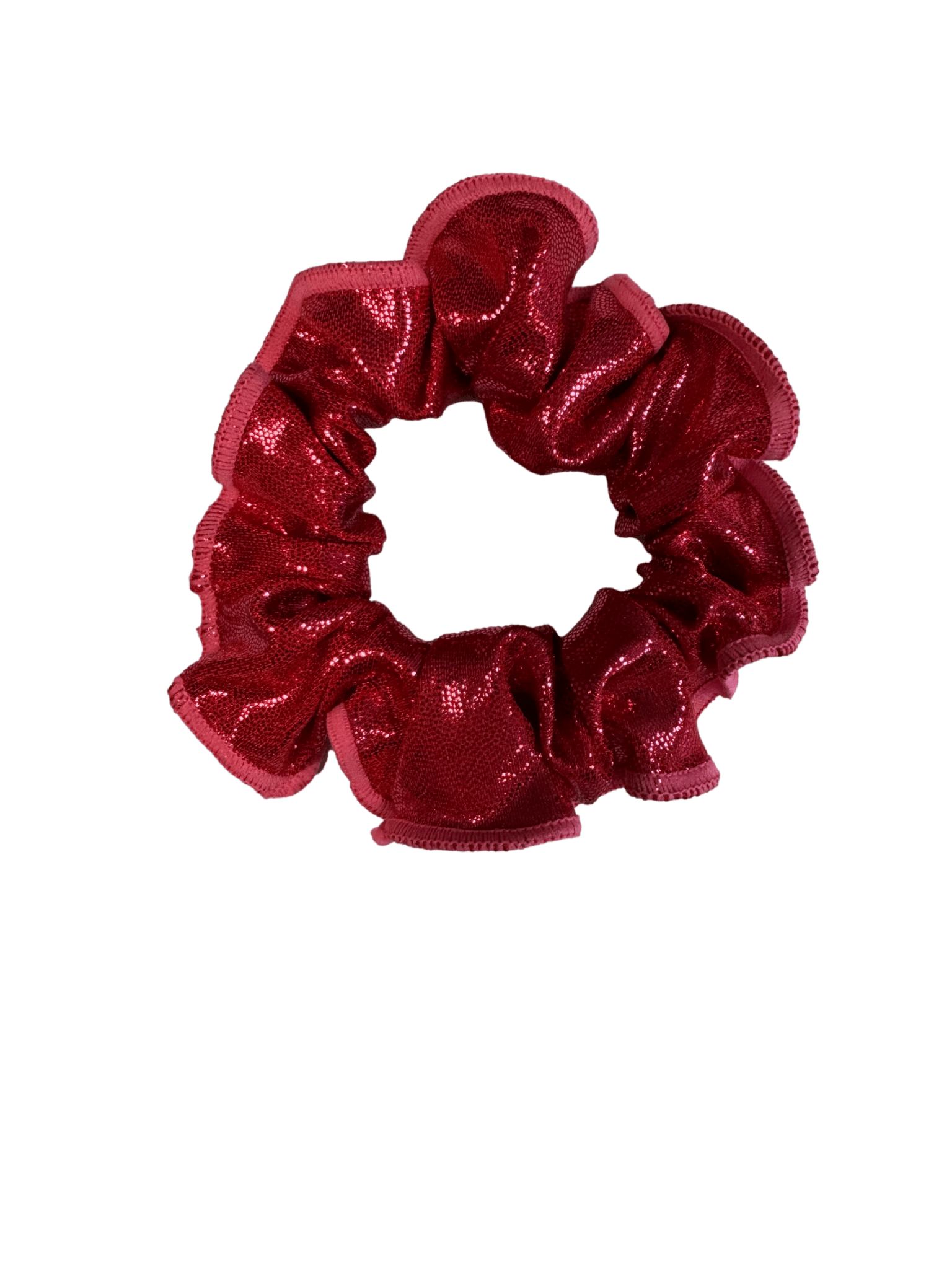 Red sequin scrunchie for hair.