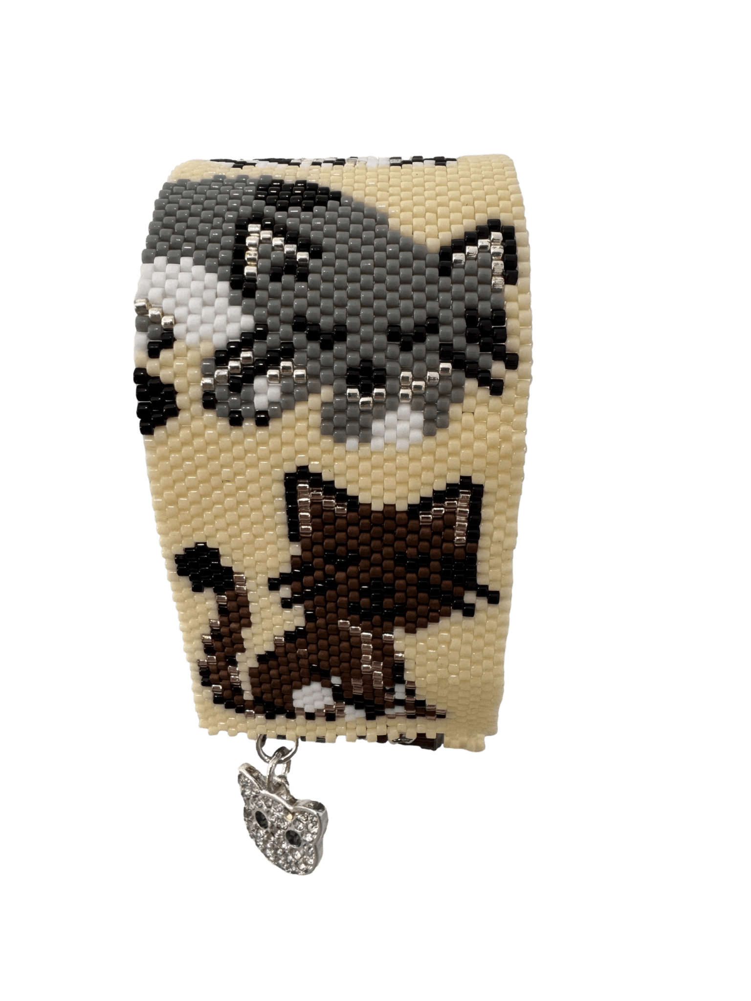 Cat Nap Peyote Bracelet - Handcrafted Beaded Jewelry for Cat Lovers - Foxy’s