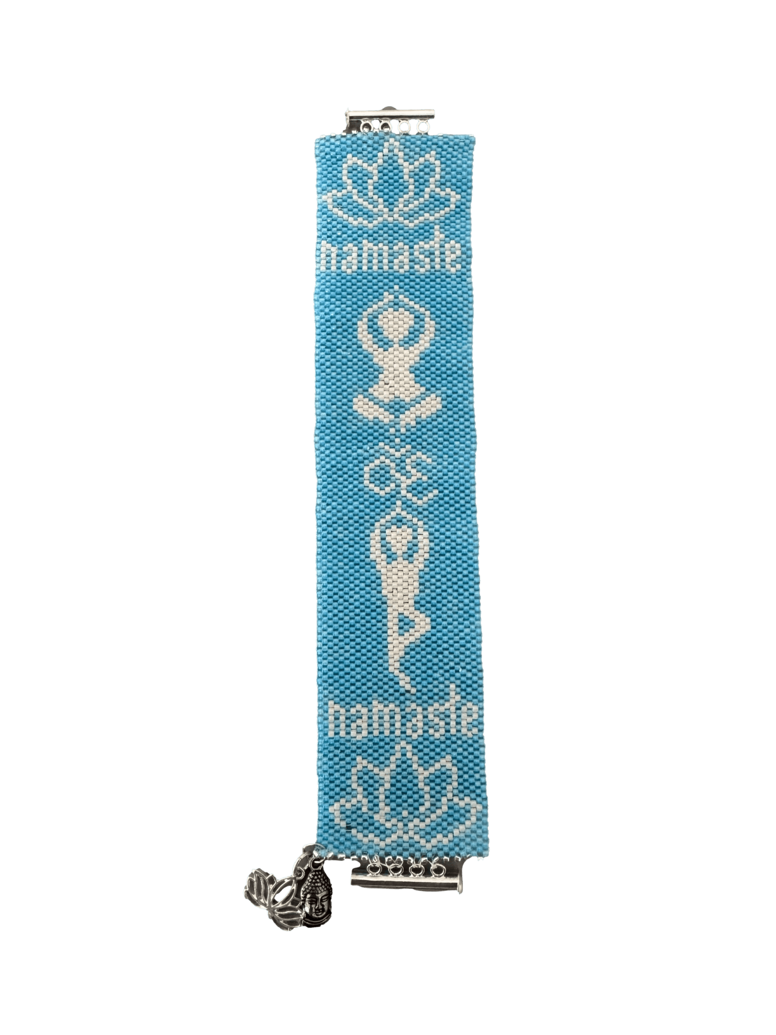 Baby Blue Yoga Bracelet - Peyote Stitch Beaded Bracelet for Women - Foxy's Leotards - Foxy’s