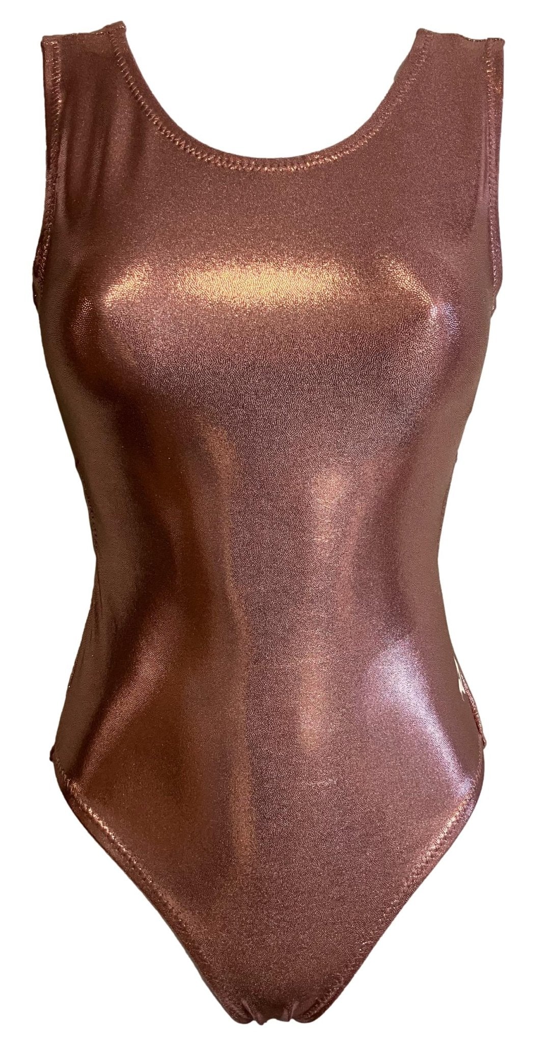 Rose Gold Mystique Leotard - Shimmery Gymnastics & Dance Leo by Foxy's - Foxy’s