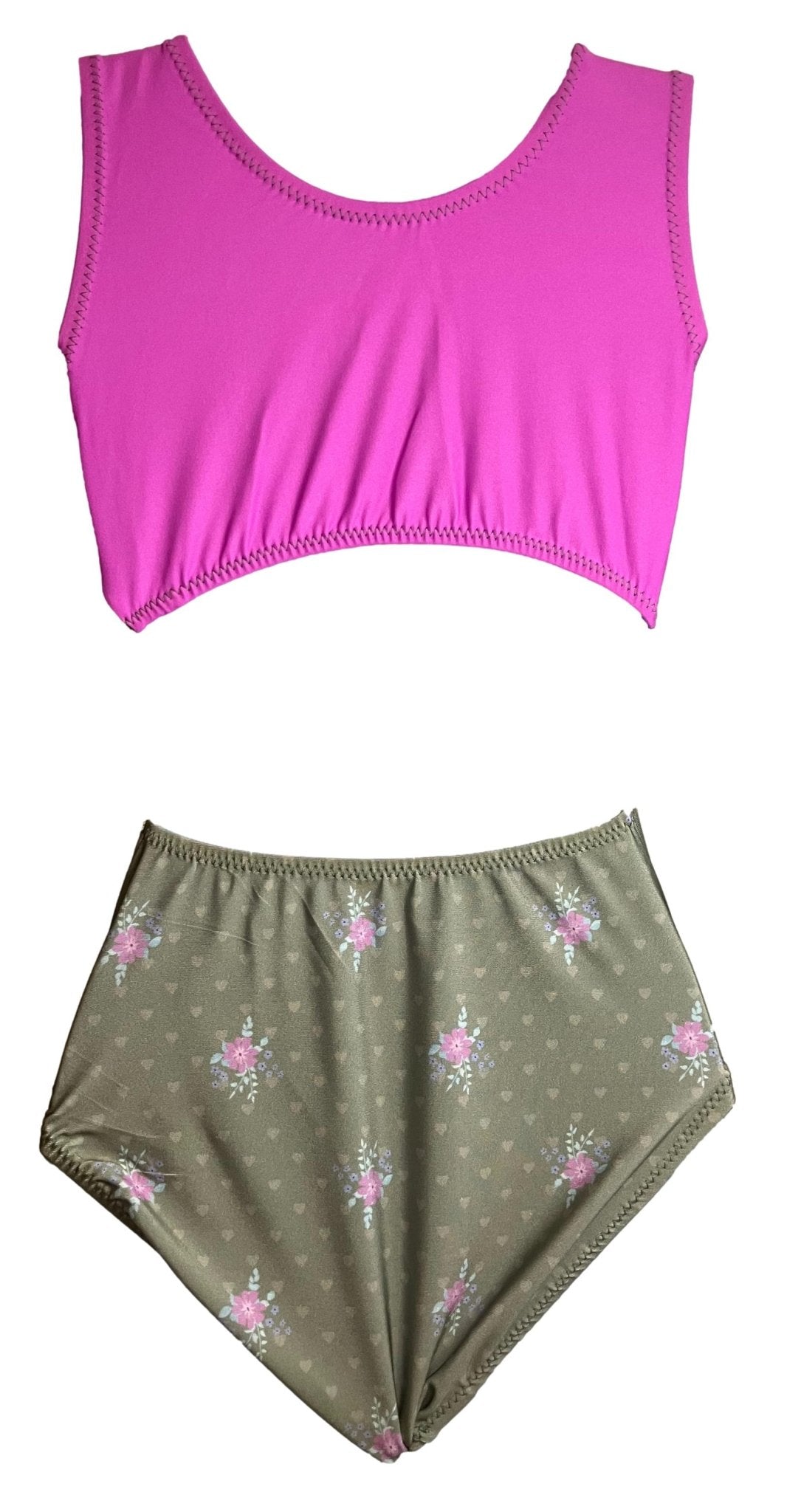 Sage Flowers Gymnastics Leotard - Foxy's Leotards - Comfortable & Stylish - Foxy’s