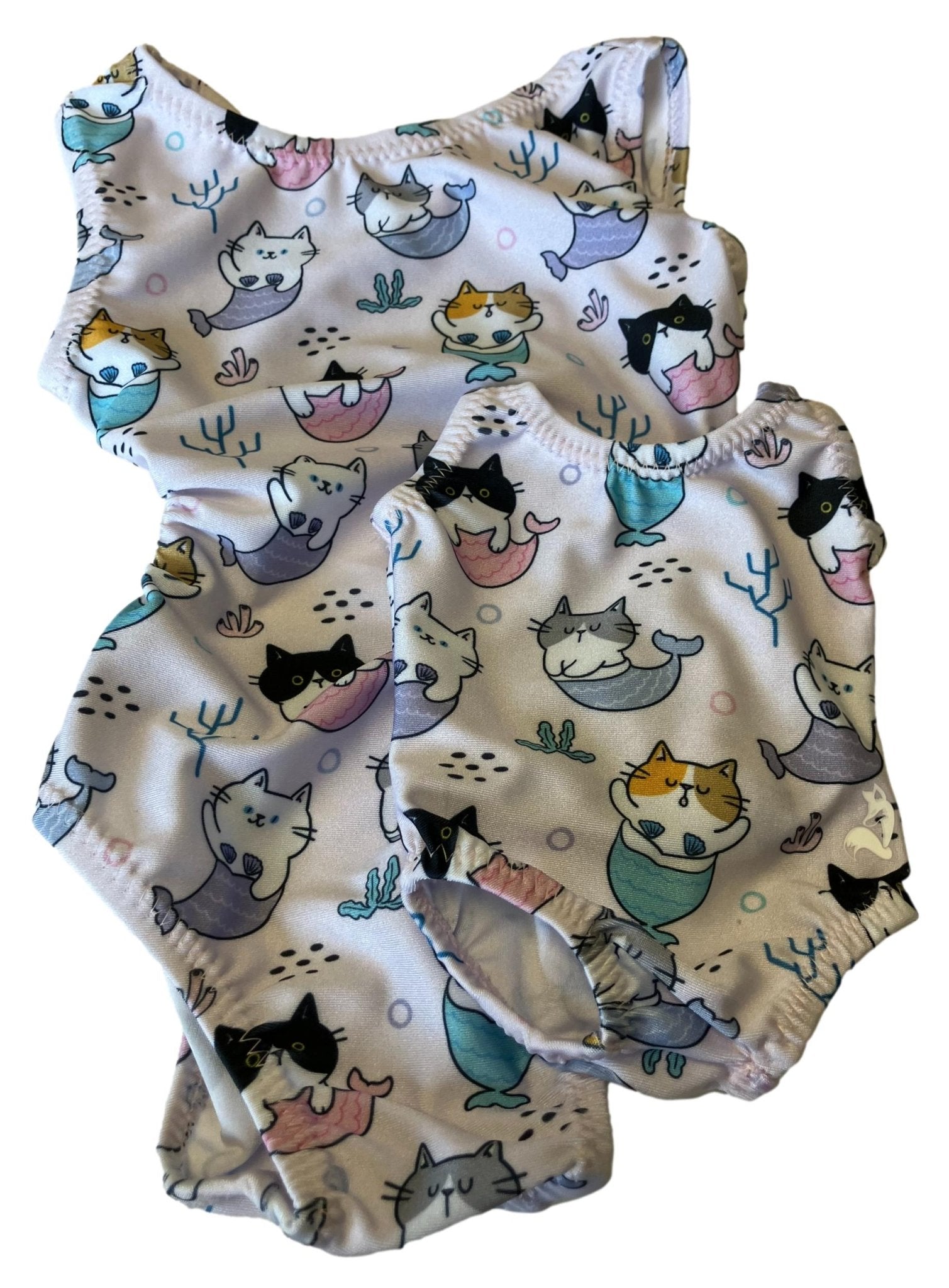 Mermaid Cat Leotard & Doll Set for Toddlers | Foxy's Leotards - Foxy’s