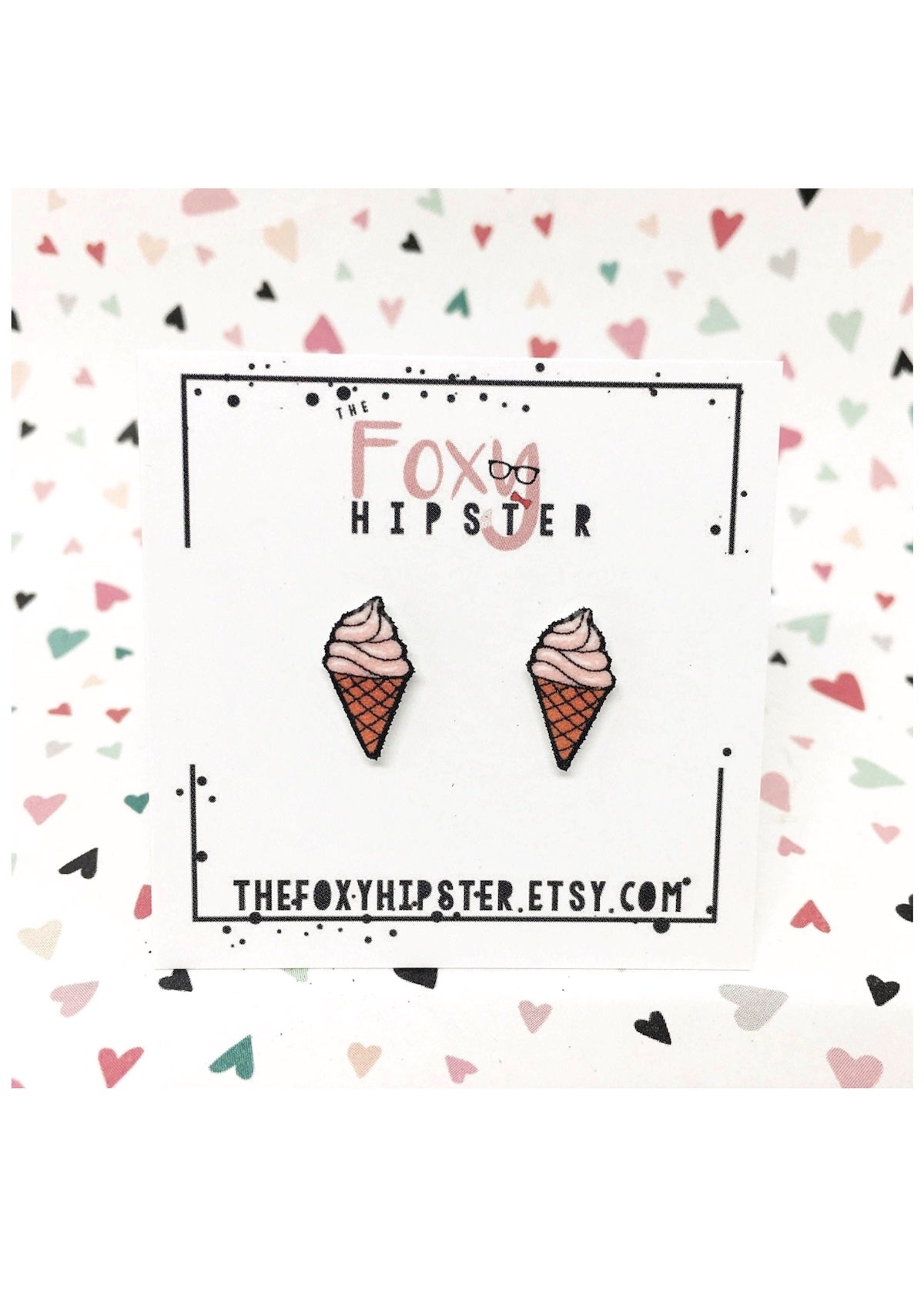 Ice Cream Cone Stud Earrings - Fun & Sweet Jewelry for Girls! - Foxy’s