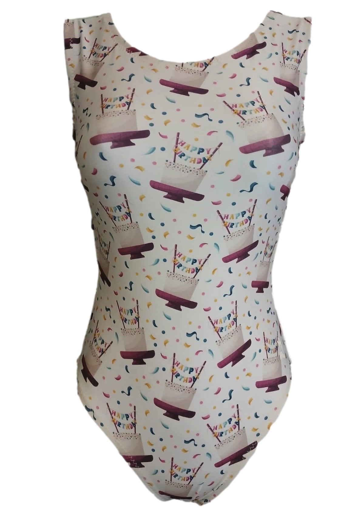 Krazy for Confetti Gymnastics Leotard - Birthday Cake Celebration! - Foxy’s