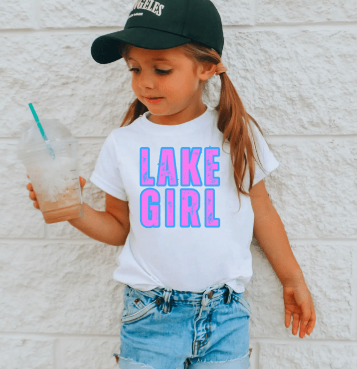 Girls Lake Girl Summer Graphic Tee (Child - XL) - Foxy’s