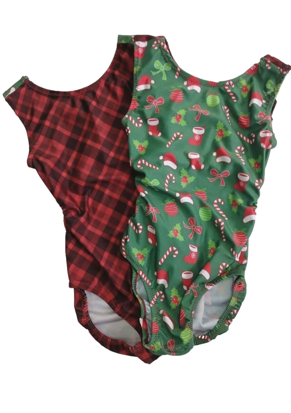 Classic Christmas VICE VERSA Plaid & Festive Leotard - Foxy’s