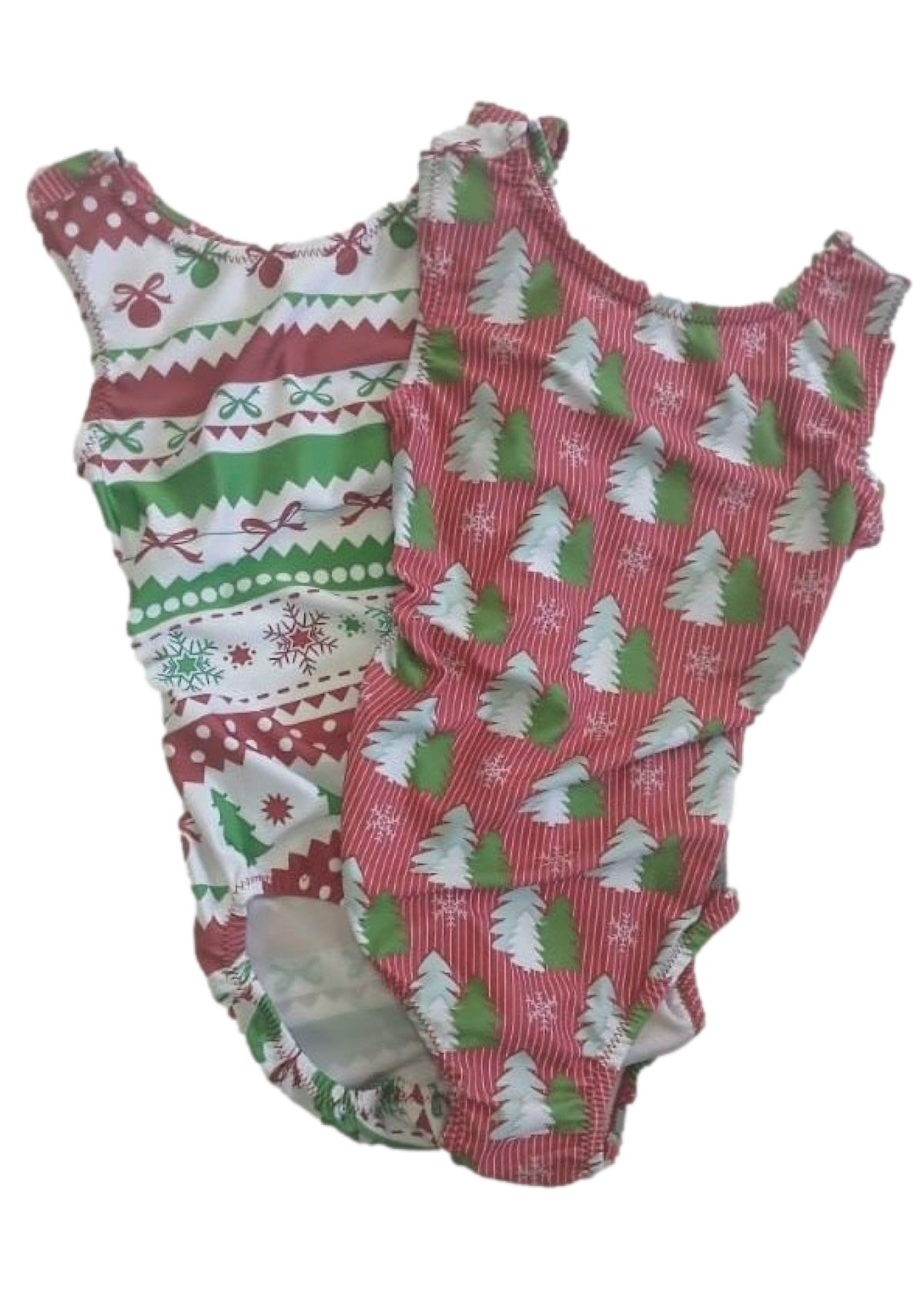 Holly Jolly Christmas Vice Versa Holiday Leotard (Choose Your Style) - Foxy’s