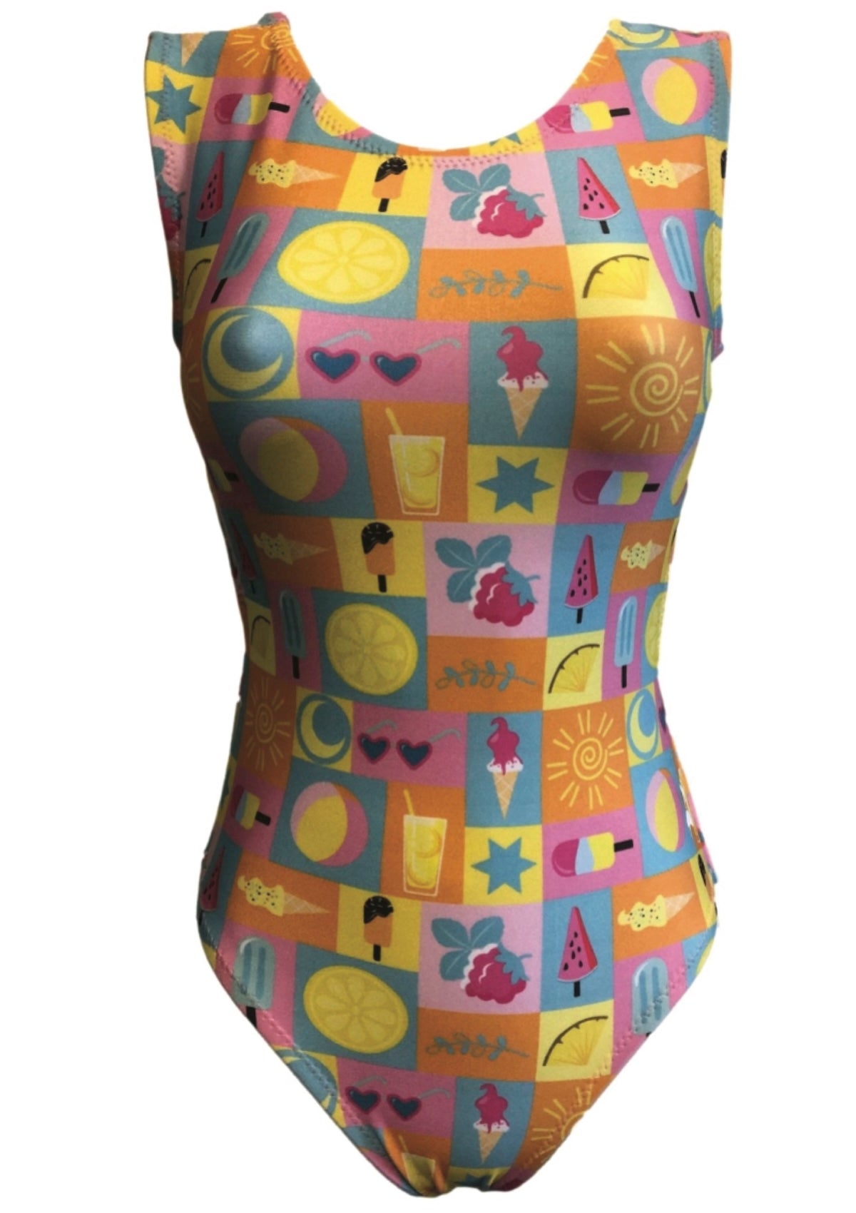 Summer Days Gymnastics Leotard - Foxy's Open Back Tank Leo - Foxy’s