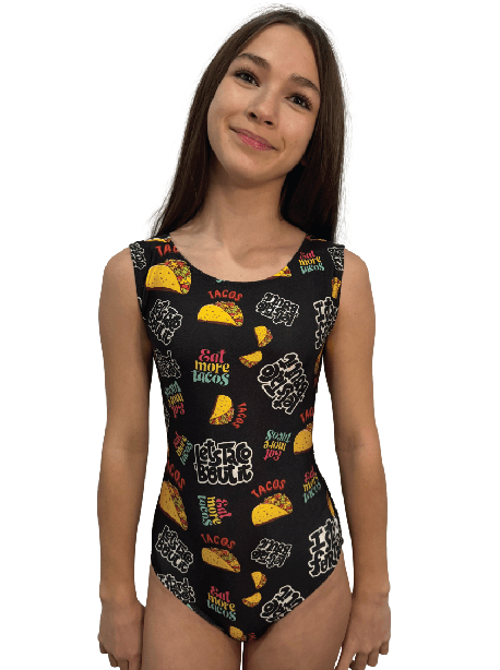 Let's Taco Bout It Leotard - Foxy's Fun & Comfy Gymnastics Leotard - Foxy’s