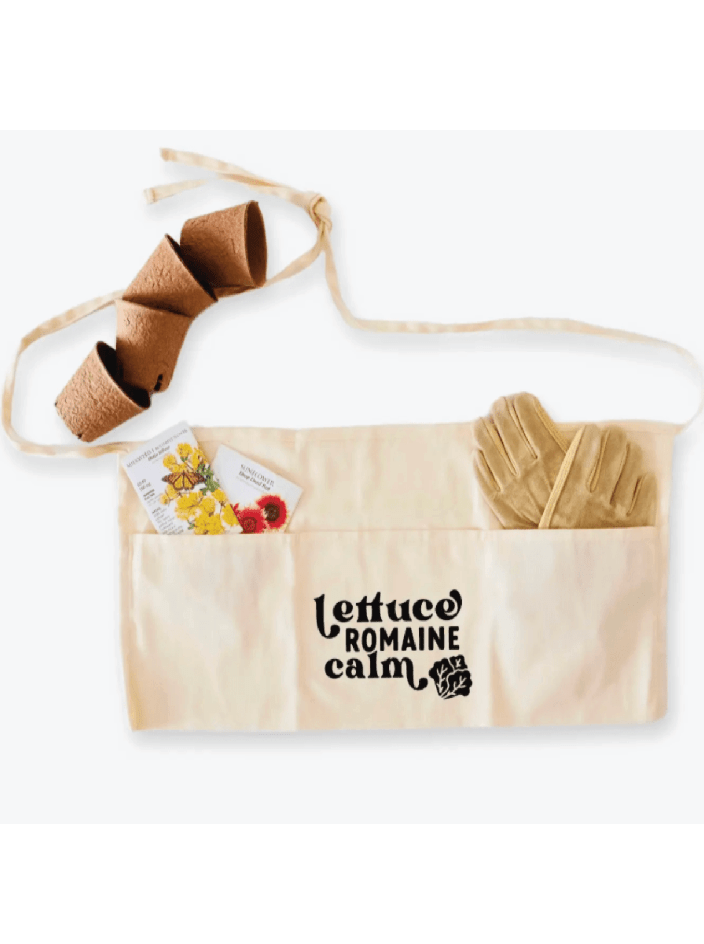Lettuce Romaine Calm Gardening Apron - Funny Gardener Gift with 3 Pockets 🌱 - Foxy’s