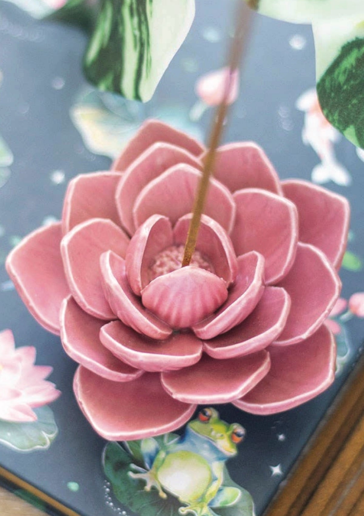Pink Water Lily Incense Stick Holder - Foxy’s