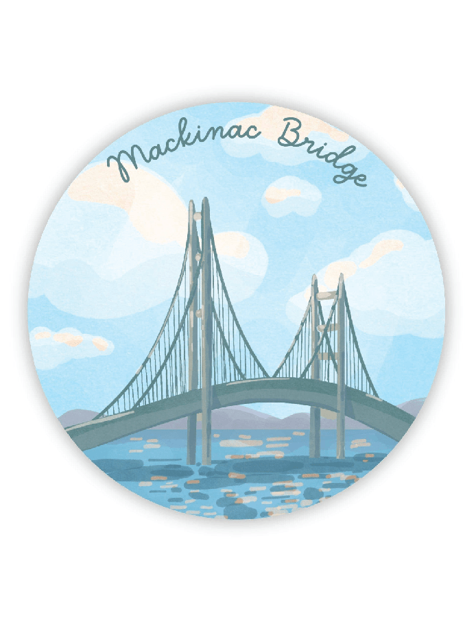 Mackinac Bridge Michigan Sticker - Show Your U.P. Pride! - Foxy’s