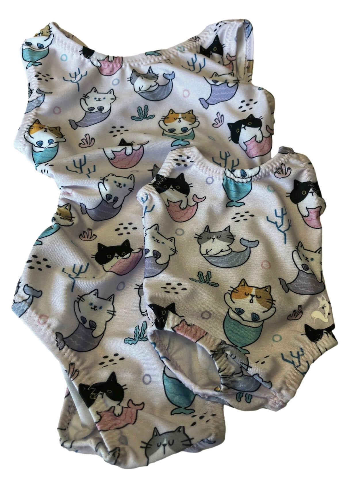 Mermaid Cat Leotard & Doll Set for Toddlers | Foxy's Leotards - Foxy’s