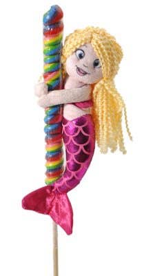 9" (22cm) Lollyplush Mermaid Blonde w/ 14" Rainbow Lollipop - Foxy’s