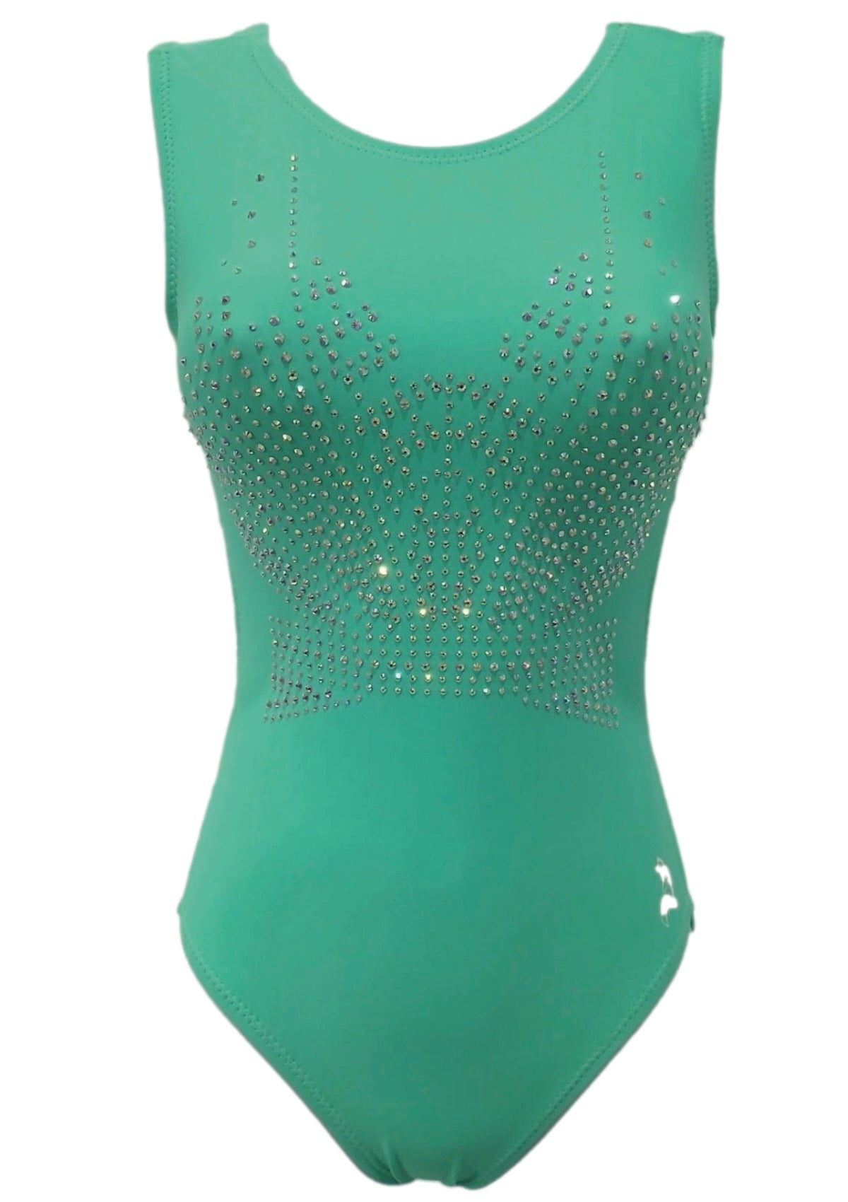 Mint Green Bling Dance and Gymnastics Leotard - Foxy’s