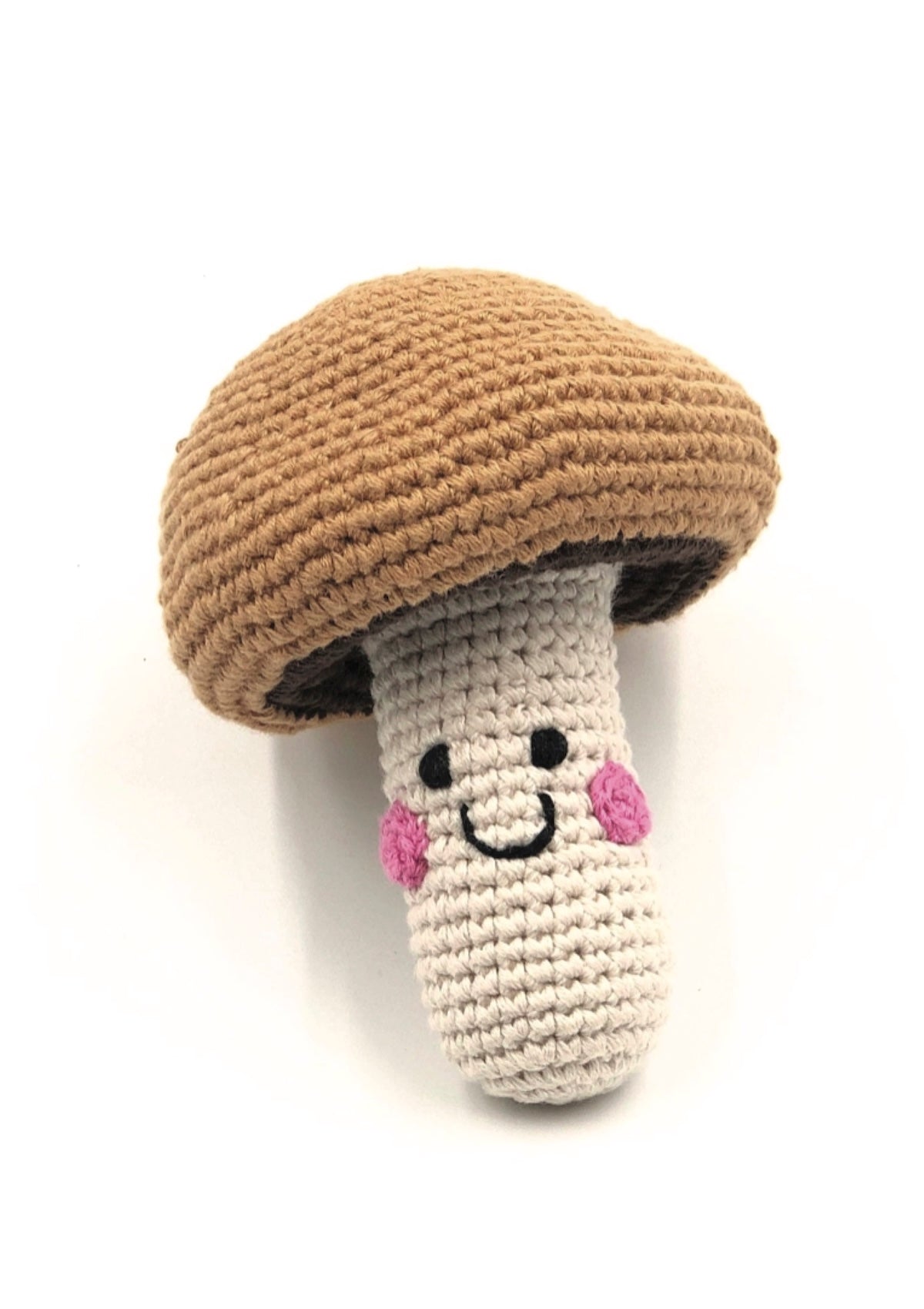 Crochet Mushroom Rattle for Baby | Handmade Plush Toy - Foxy’s