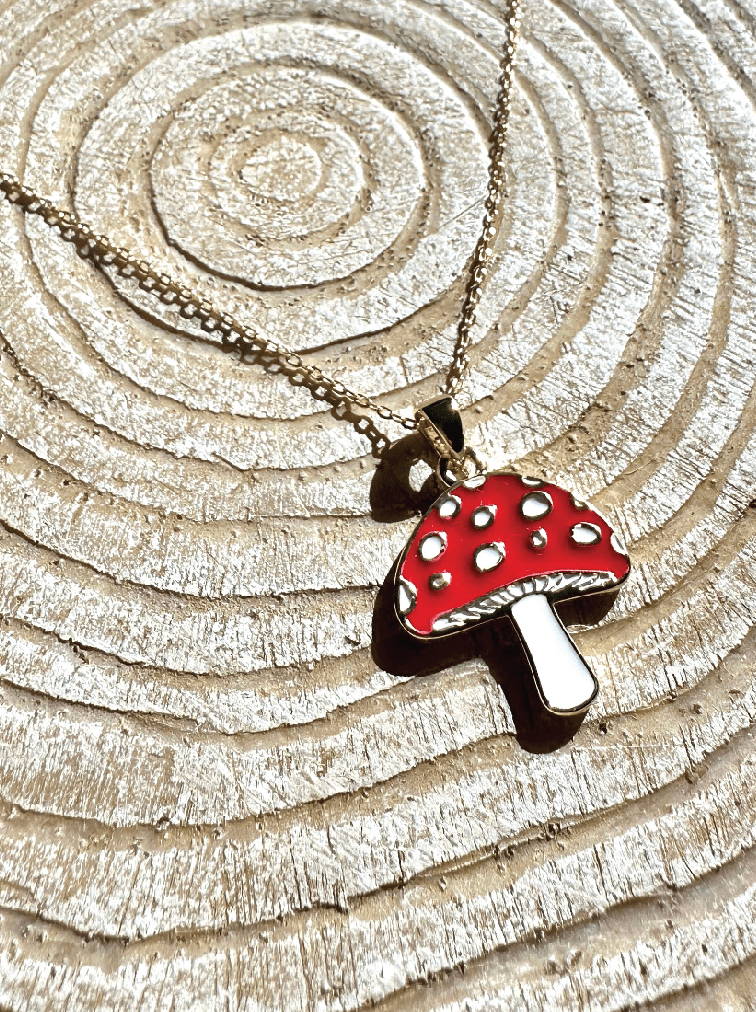 Mushroom Pendant Necklace – Cute Gift for Mushroom Lovers - Foxy’s