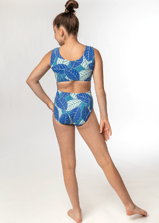 Ultra Soft Blue Fern Leotard by Foxy's - Foxy’s