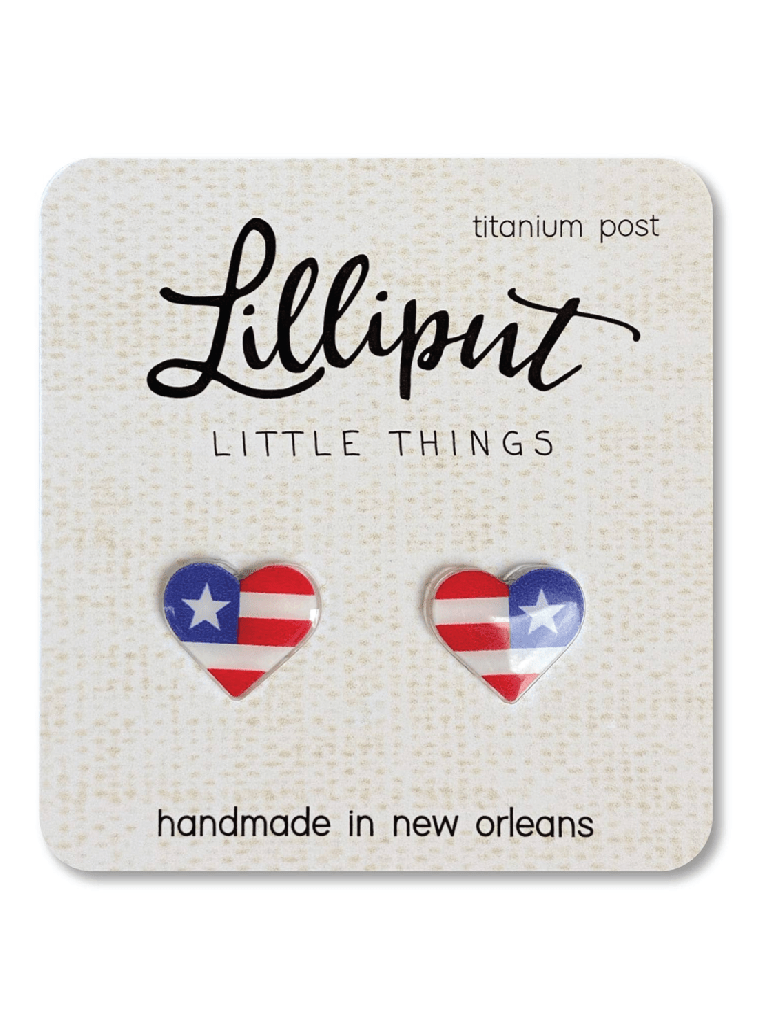 American Flag Heart Earrings // Fourth of July - Foxy’s