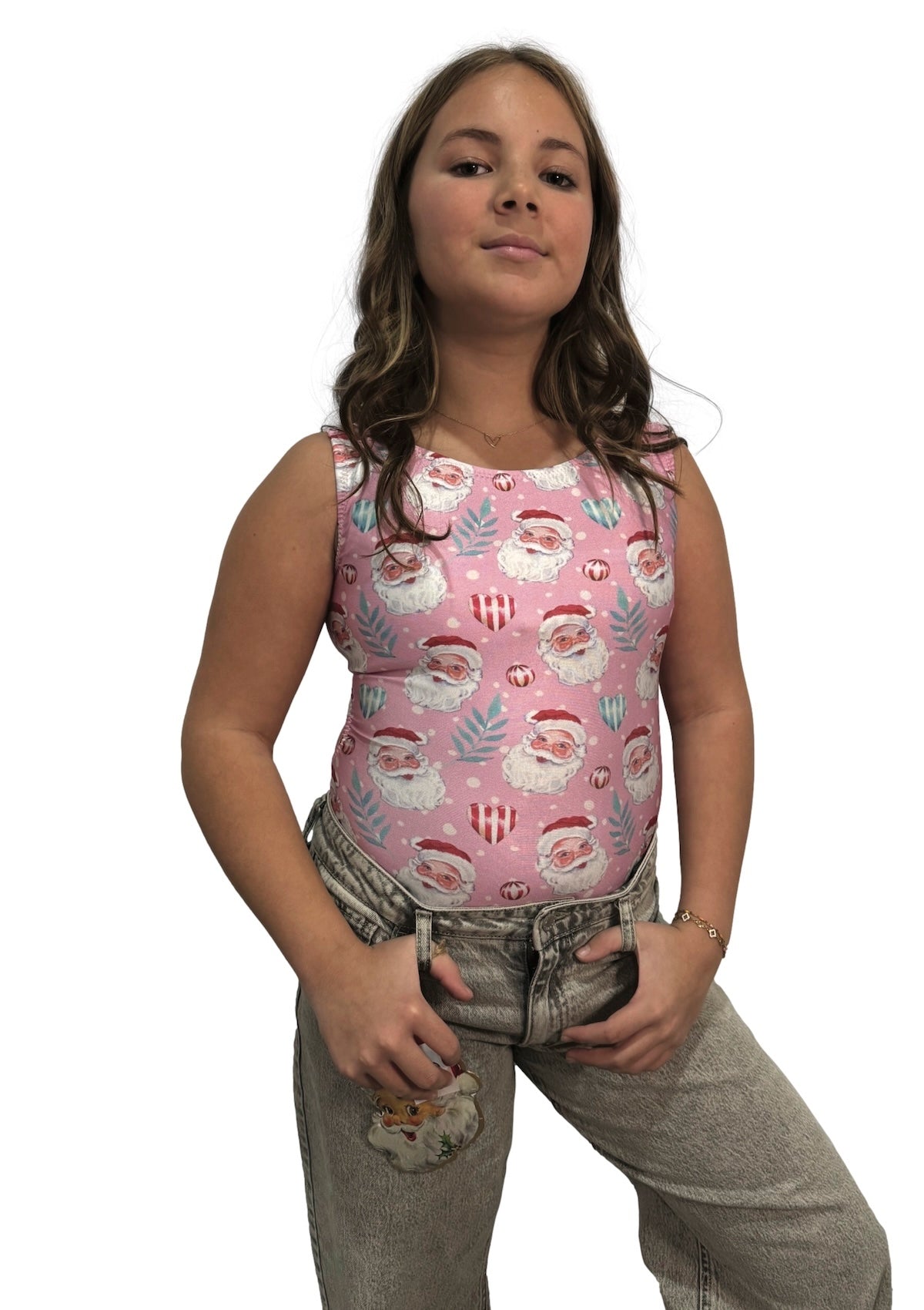 Pink Sweet Santa Christmas Leotard - Foxy’s
