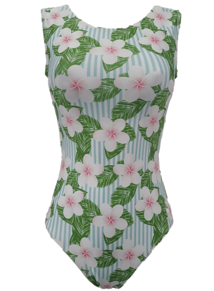 Plumeria Passion Gymnastics Leotard for Girls - Foxy’s