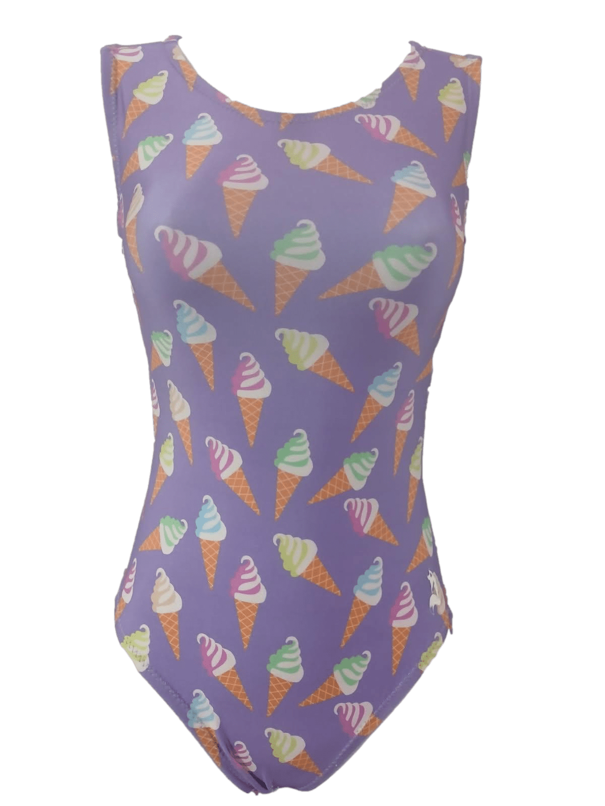 purple leotard for girs with ice cream cones