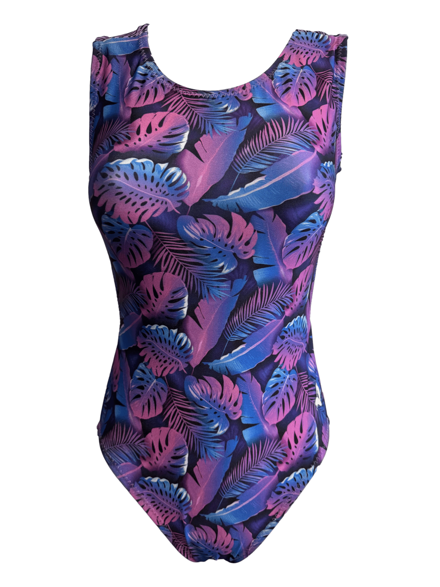 Purple leaf pattern gymnastics leo for girls by Foxy's