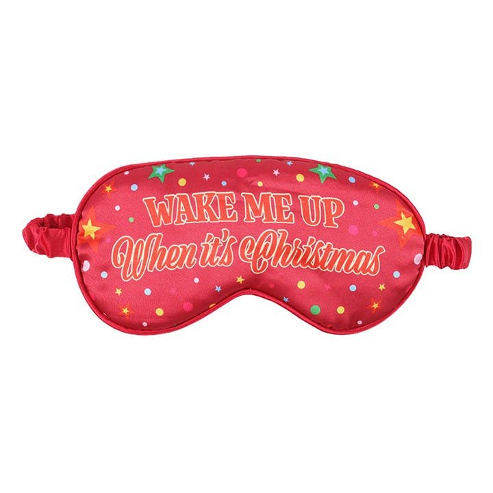 Wake Me Up When It’s Christmas Satin Sleep Mask - Foxy’s