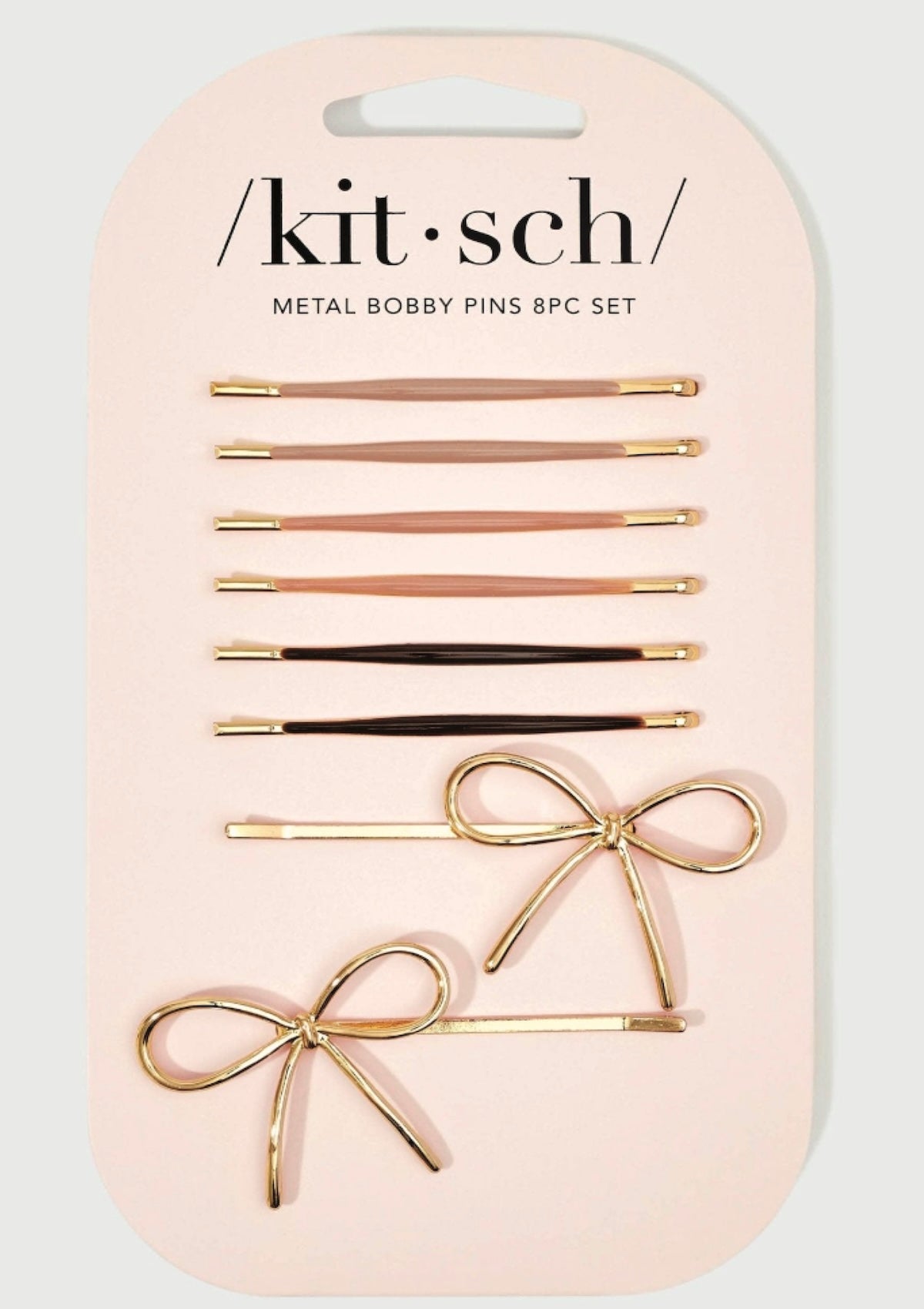 Rosewood Cloud & Bow Bobby Pins - 8pc Cute Hair Accessories Set - Foxy’s