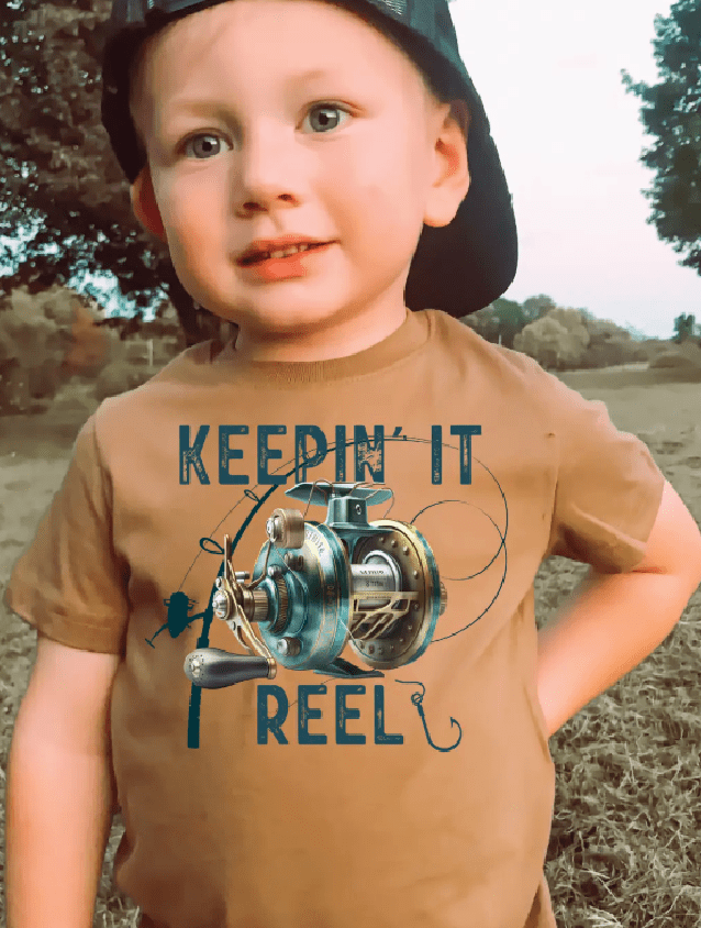 Boys Keepin' It Reel Graphic Tee (Size 5) - Foxy’s