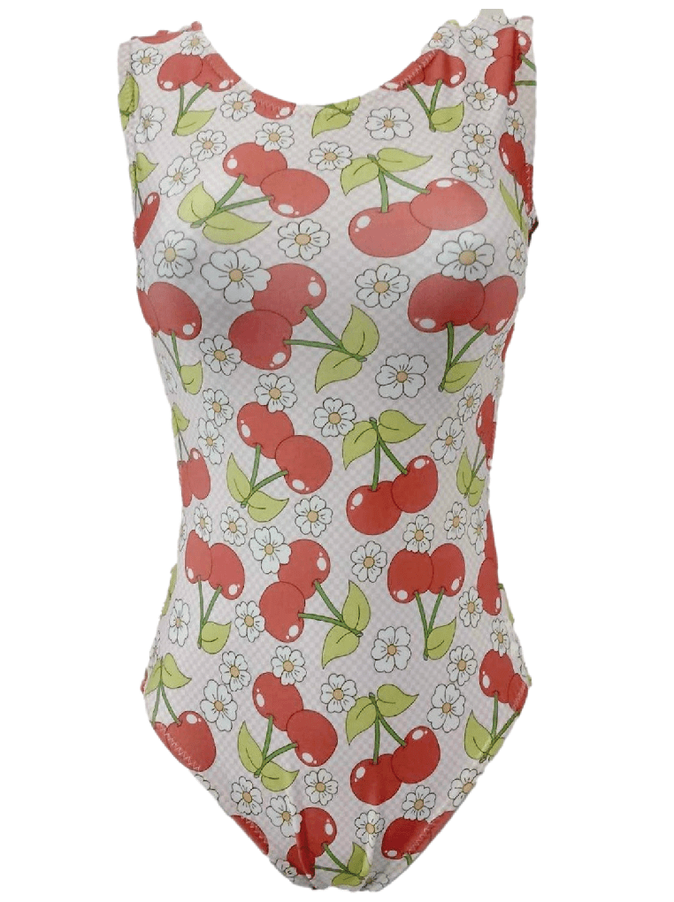 Cherries & Daisies Ultra Soft Leotard , Fun Gymnastics & Dance - Foxy’s