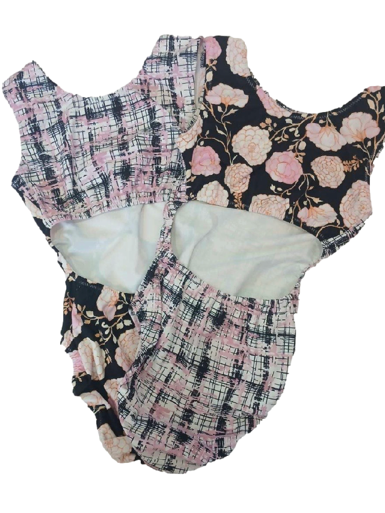 ULTRA SOFT Vice Versa Peonies Gymnastics Leotard