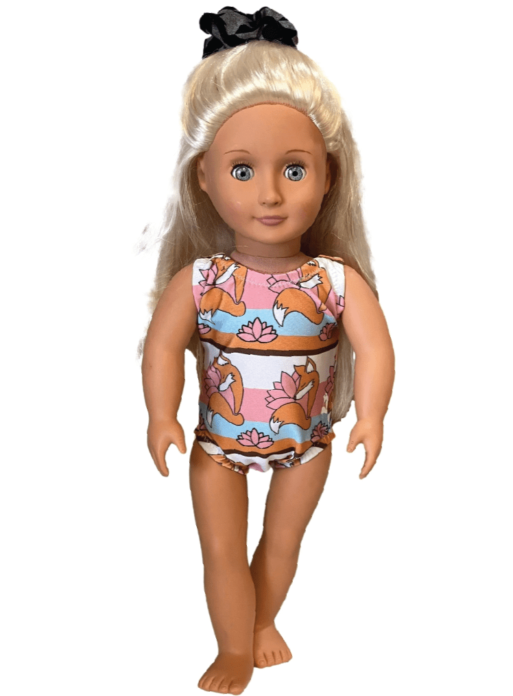 Foxy's Logo Doll Leotard - Fits American Girl Dolls - Gymnastics & Dance - Foxy’s