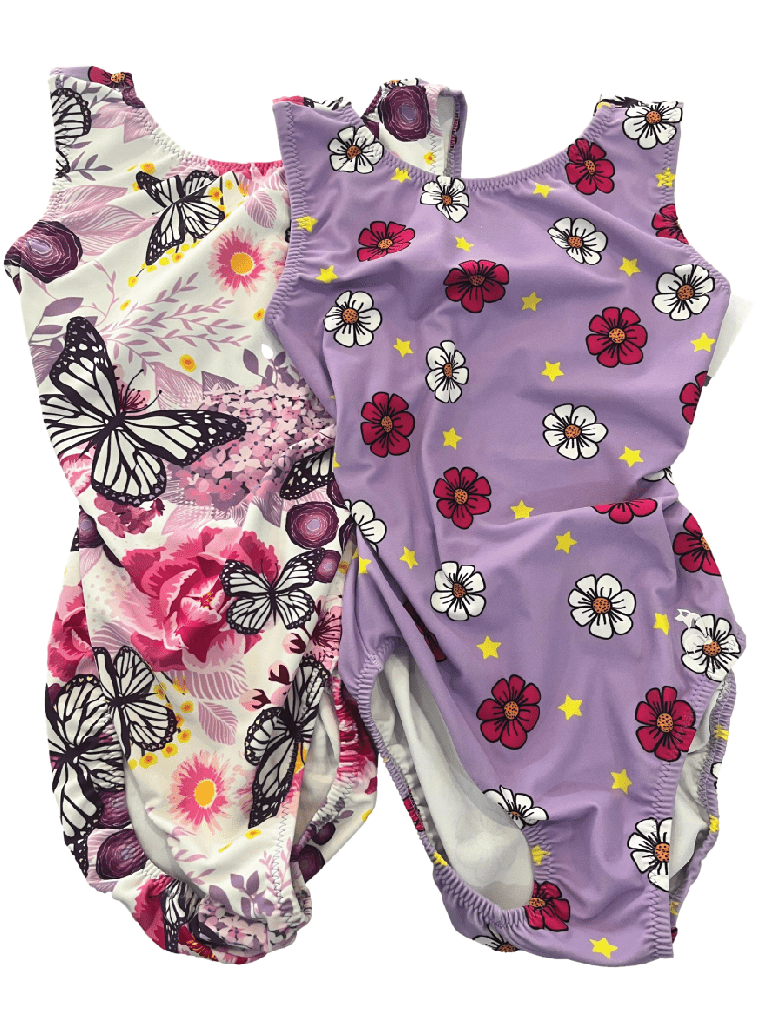Ultra Soft Floral Butterfly Foxy's Leotard - Foxy’s