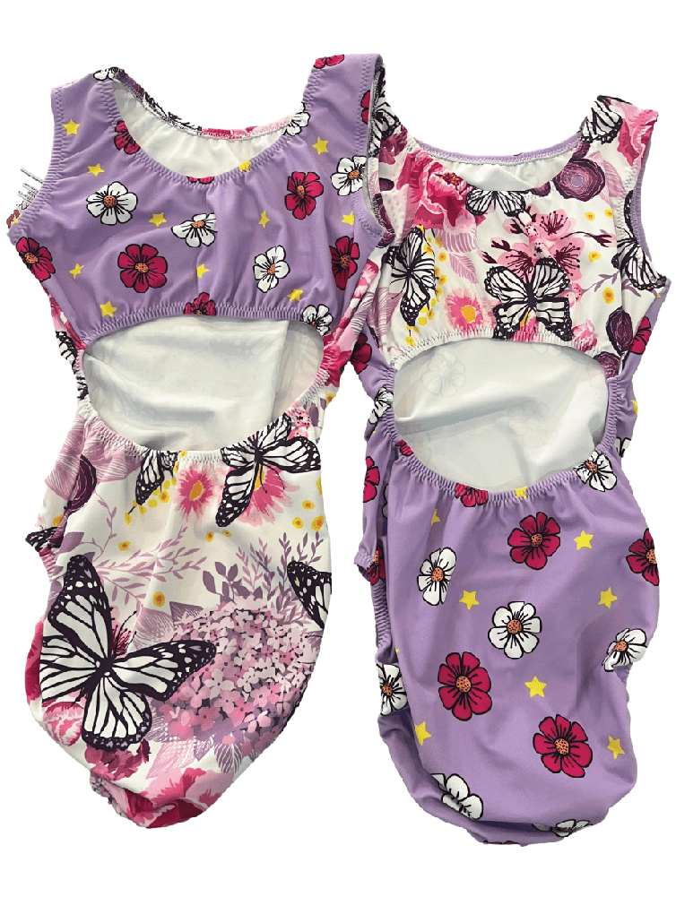 Ultra Soft Floral Butterfly Foxy's Leotard - Foxy’s