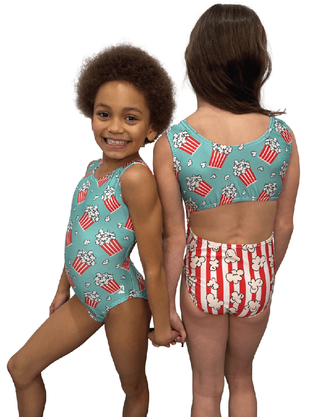 NetFlips & Chill Popcorn Vice Versa Leotard (Which One Will You Choose?) - Foxy’s