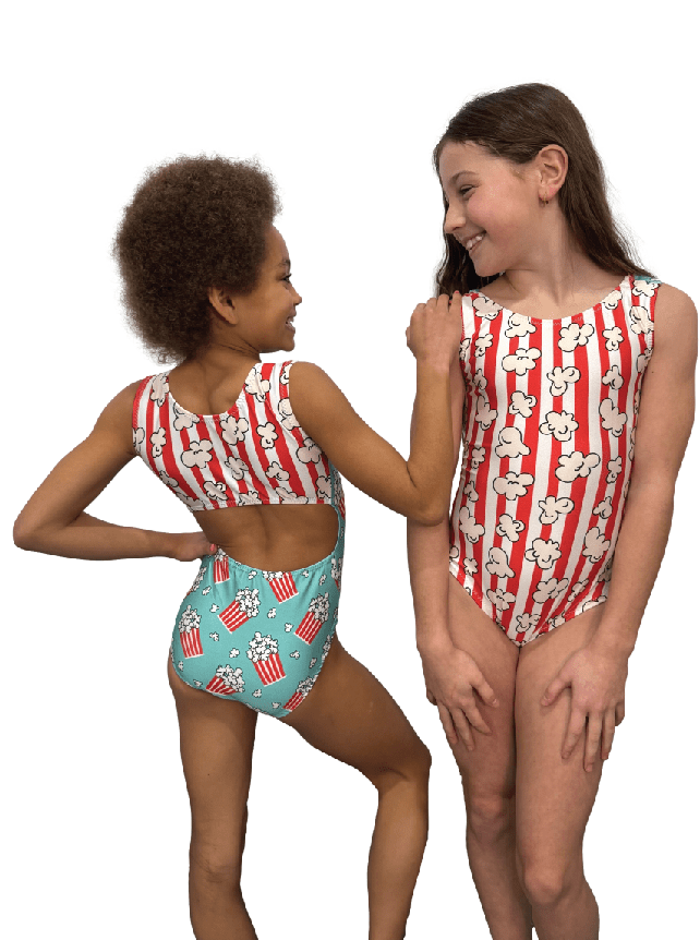 NetFlips & Chill Popcorn Vice Versa Leotard (Which One Will You Choose?) - Foxy’s