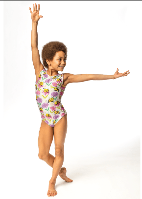 Vice Versa Bee & Garden Leotard Set – Bestie & Sibling Matching Gymnastics Leotards - Foxy’s