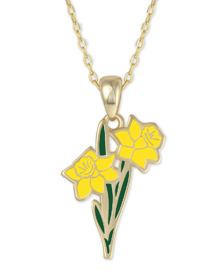 Daffodil Flower Necklace March Birth Flower Necklace - Foxy’s